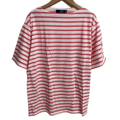 未使用 SAINT JAMES セントジェームス PIRIAC A DIVERS ピリアック ボーダー 半袖 Tシャツ カットソー サイズ5 ピンク×ホワイト メンズ レディース 古着 中古 USED