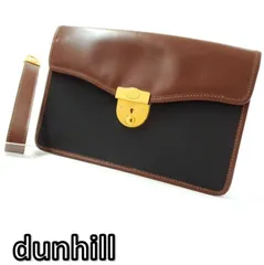 ダンヒル　クラッチ　セカンドバッグ　鍵付き　PVC　レザー　本革　美品