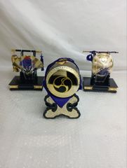 【五月人形】巴金太鼓 金扇 金軍盾 セット (5137)