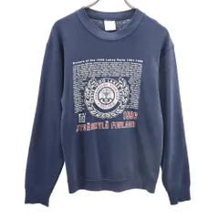 スクリーンスターズ 90s フルーツオブザルーム オールド 長袖 トレーナー S ネイビー系 SCREEN STARS FRUIT OF THE LOOM スウェット メンズ 古着 【240223】