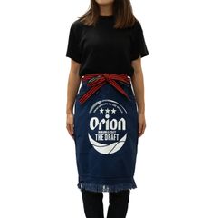 オリオンビール 前掛け エプロン ネイビー 紺 白 ロゴ ポケット 2つ 沖縄 キッチン 酒屋 オリオン tシャツ コーデ