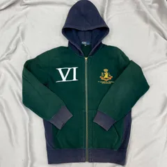 Polo/Ralph Lauren ポロ／ラルフローレン　フーディー　フルジップパーカー　ダークグリーン系　150cm
