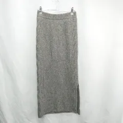 ◇ ⊇ FREAK'S STORE フリークスストア ニット ロング タイト スカート サイズF モカ レディース E  【1502060022576】