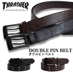 スラッシャー THRASHER ベルト ダブルピンベルト 合成皮革 35mm メンズ レディース ユニセックス カジュアル thr023 日本正規品