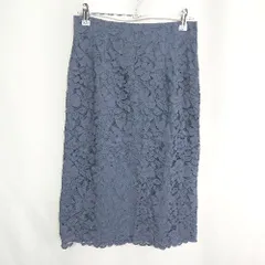 ◇ PROPORTION BODY DRESSING レース 膝丈 タイト スカート サイズM ネイビー レディース E  【1407180014589】