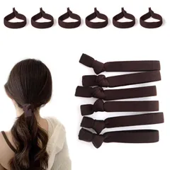 【新着商品】韓国風 ゴム 太め シンプル 6本セット 高弾性 ヘアアクセサリー ヘアゴム スポーツ 髪ゴム ヘアゴム おしゃれ 跡がつかないヘアゴム 無地 大人 レディース メンズ 日常 Fuyunohi 通勤 通学 小物 コーヒー