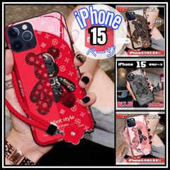 大人気 iPhone15専用ケース　韓国、日本大人気キャラクター　当日発送　新品未使用　ピカピカガラスケース