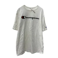 Champion 半袖 ロゴTシャツ XL ホワイト チャンピオン 袖ロゴ ビッグサイズ 古着卸 アメリカ仕入 a704-5346