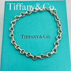 極美品 ティファニー ドーナツリンク 17cm ブレスレット シルバー925 楽天市場】【TIFFANY＆Co.】ドーナツチェーン ブレスレット