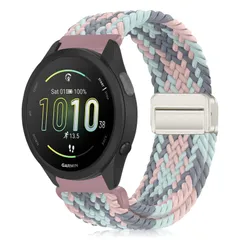 新品 Music/Vivoactive 5/Vivomove Trend/Venu 165/165 Sq 2 対応 Forerunner 交換バンド 編組バンド 換えバンド 交換ベルト Garmin 弾性ナイロン製 替えベルト 調節可能 通気性 バンド ス磁気のサムネイル