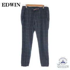 ☆美品☆ EDWIN エドウィン ゴルフパンツ スラックス レディース ネイビー S 901-854 送料無料