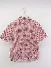 ◇ ◎ MICHEL KLEIN homme ミッシェルクランオム 総柄 半袖 シャツ サイズ46 ピンク レッド系 メンズ P  【中古】 【1211150002120】のサムネイル