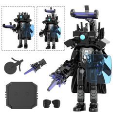 즉납 스키비디화장실 업그레이드 타이탄 카메라맨 조립식 피규어 큰 LEGO 호환 레고 블록 타이카메 3.0 전자 암 아스트로 미니 피그 13㎝ 약