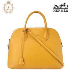 HERMES エルメス ボリード35 ハンドバッグ 　ショルダーバッグ 　クシュベル 　ジョーヌ　 Jaune（ゴールド金具）レディースバッグ　ブランド【中古】【送料無料】