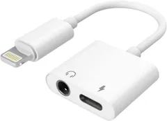 iPhone イヤホン 変換 アダプタ 2in1 ライトニング 二股ケーブル lightning リモコン 音楽調整 急速充電