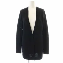 ダイアンフォンファステンバーグ DIANE von FURSTENBERG ニットカーディガン ウール レース切替 長袖 S 黒 ブラック /YI9のサムネイル