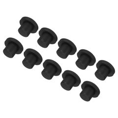 uxcell 耐高温シリコンプラグ マウント直径12mm/0.47インチ T字型ソリッドラバーストッパーホールプラグ パウダーコーティングめっき防水シールプラグ 黒 30個入り（外径20mm/0.79インチ）
