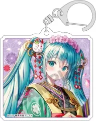 【中古】キーホルダー 初音ミク(十二単/等身) 「VOCALOID 初音ミク トレーディングアクリルキーホルダー はんなり京都」