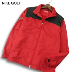 NIKE GOLF ナイキ ゴルフ 通年★ FIT STORM 裏地メッシュ ウインドブレーカー ジャケット ブルゾン Sz.L メンズ 赤