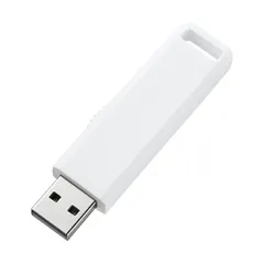 （まとめ買い）サンワサプライ USBメモリ 8GB USB2.0 スライド式コネクタ ホワイト UFD-SL8GWN 【×3セット】