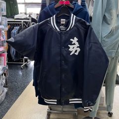 残り1点‼️逸品‼️ FANATICS ファナティクス⚫︎スタジャン　ニューヨーク　ヤンキースモデル　PUレザー　合皮　M L ネイビー