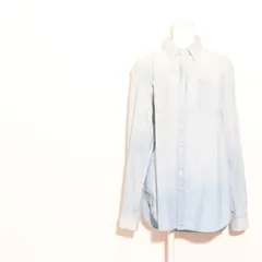 ★訳あり★ POLO RALPH LAUREN ポロ ラルフローレン トップス　シャツ　長袖　デニム　ダンガリー　リラックスフィット　綿100％ ブルー 送料無料 古着 レディース