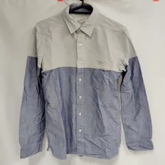 B:MING by BEAMS ビーミングバイビームス デニム柄 バイカラー Mサイズ 綿 コットン シンプル 上品 おしゃれ 定番デザイン 着回しやすい slim fit スリムフィッ ワイシャツ メンズシャツ ビジネス オフィス