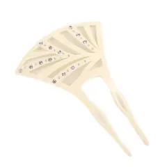 かんざし バチ型 髪飾り 成人式 振袖 前撮り 袴 留袖 訪問着 色無地 白 唐草 透かし彫り ラインストーン おしゃれ かわいい フ No.9-4230