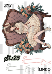 コラージュ素材　人物ステッカー　女の子　A6サイズ　5枚入り　シール　ノーカット　203
