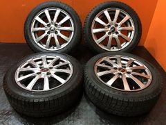 タイヤ走行短め【DUNLOP WM03 175/55R15】スタッドレス【Weds Fang 15インチ 5.5J4HPCD100+42】22年製 ルーミー トール等　(VTG931)