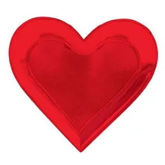ハート 8PCペーパープレート 紙皿 Heart Shaped Red Foil
