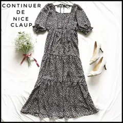 NICE CLAUP ナイスクラップ　花柄　ティアード　ワンピース　ロング丈