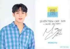 【中古】コレクションカード(男性) SEVENTEEN/MINGYU(ミンギュ)/裏面印刷サイン入り/「SEVENTEENカフェ2020 ～SALAD FACTORY～ in BOX CAFE」事前予約特典オリジナルカードB