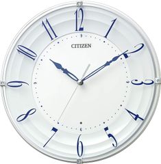シチズン 掛け時計 電波時計 連続秒針 インテリア ブルー Φ28x4.8cm CITIZEN 8MY556-004 リズム RHYTHM