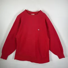 古着 80's/80年代 ヴィンテージ チャンピオン Champion USA製 スウェット リバースウィーブ オリジナル ワンポイント LARGE  レッド メンズ
