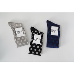 French Bull (フレンチブル) | ボンボンソックス (gray / black / dark blue) | 靴下 ソックス 可愛い