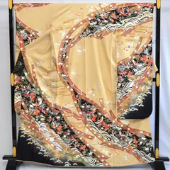 極美品　東京ますいわ屋　振袖6点セット　西陣織袋帯　しつけ付き　手描き金彩友禅 プレミアム古典 赤 吉澤織物/最高級金彩手描友禅 柄小さめ 清楚