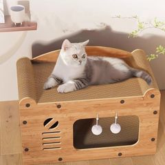 猫用爪とぎ 猫ハウス 猫タワー キャットハウス キャットタワー ダンボールハウス 爪とぎ兼ベッド 猫箱 猫ベッド 猫爪とぎボックス
