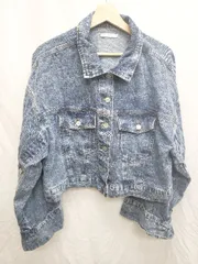 ◇ ⊇ classicalelf クラシカルエルフ ウォッシュ加工 長袖 デニム ジャケット Gジャン サイズM ブルー系 レディース P  【1408200039131】