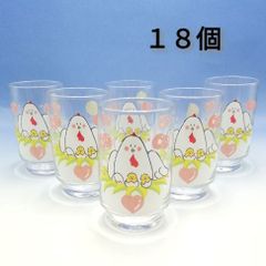 【まとめ買い対象外】HOYA　保谷　にわとり　６オンスタンブラー　タンブラー　グラス　コップ　１８個セット　新品未使用　レトロ