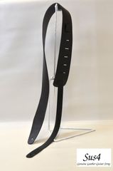 SHOPオープン価格　本革ギターストラップ（スタンダードタイプ）ブラック 鮫肌型押し