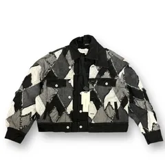 新品 FENG CHEN WANG MULTI PATCHES DENIM JACKET マルチ 再構築 パッチワーク デニムジャケット Gジャン フェンチェンワン ブラック FUF16JK42のサムネイル