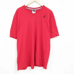 XL/古着 半袖 ビンテージ Tシャツ メンズ 00s マイケルジョーダン エアジョーダン ワンポイントロゴ 大きいサイズ コットン Vネック 赤 レ