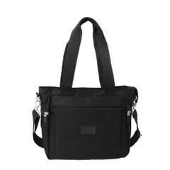 ☆ ブラック ☆ CIARA 2WAY トートバッグ トートバッグ レディース 小さめ トートバック ナイロン 肩掛け 2way ショルダー ママバッグ マザーズバッグ ショルダーバッグ 斜めがけ 大人 無地 シンプル 通勤 通学 A4 旅行