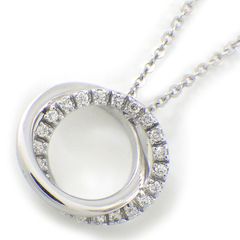 ヴァンドーム VENDOME ネックレス ダブル サークル ダイヤモンド K18WG 【中古】のサムネイル