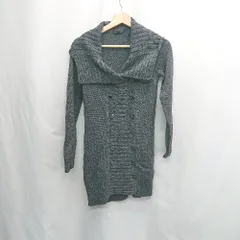 ◇ ⊆ iCB コート風デザイン 長袖 ニットカーディガン サイズS グレー系 レディース E  【1505220015692】