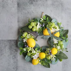 バラとブドウの葡萄のチャーム入豪華リース♪♪☆*