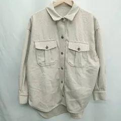 ◇ ⊇ AZUL BY MOUSSY アズール バイマウジー 長袖 シャツジャケット サイズS ベージュ系 レディース E  【1502030029673】