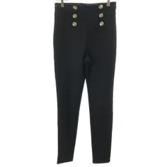 ZARA ザラ ストレッチパンツ M 黒 ウエストゴム レディース 古着