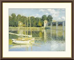 メルカリ絵画絵額付き(銀）油絵uF6-062803風景 (橋)